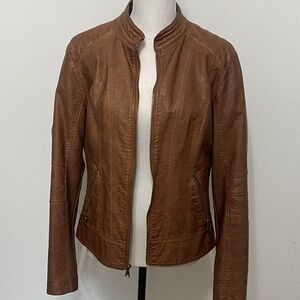 Guess Tan Leather Jacket
